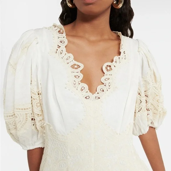 Zimmermann Tiggy embroidered linen minidress size 3 NWT - Picture 7 of 9